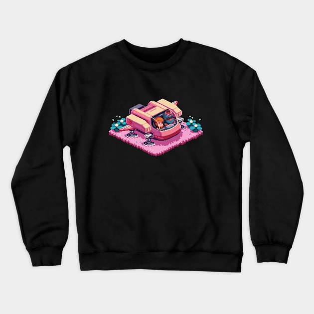 porco spaceship Crewneck Sweatshirt by brunopixels